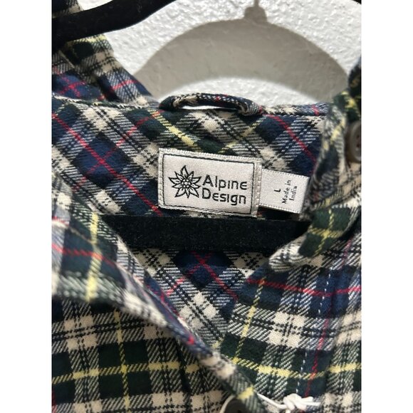 NEW Alpine Design Women's Flannel, Large, Navy/Cream Timberline Pld MSRP $48 - Picture 4 of 4